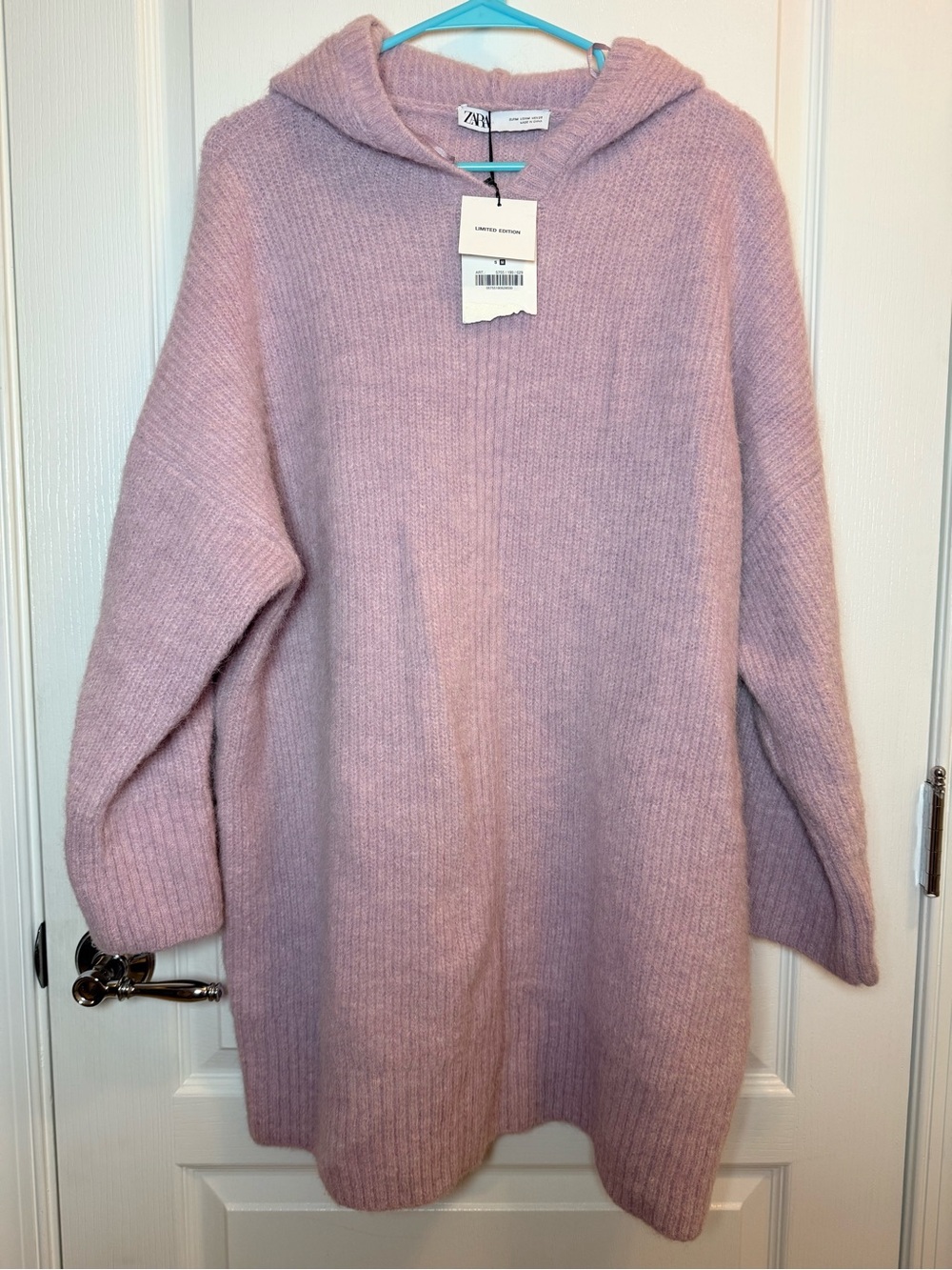 Zara Limited Edition Wool Alpaca Hooded oversized Sweater M NWT